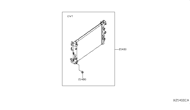 2019 Nissan Kicks Radiator Assy Diagram for 21410-5RB0B