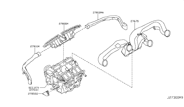 2013 Nissan GT-R Nozzle & Duct Diagram 1