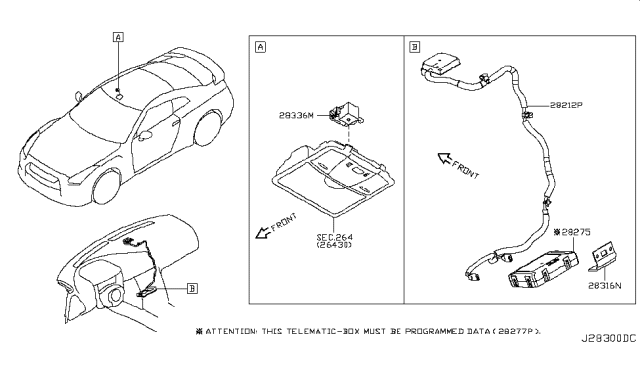 2018 Nissan GT-R Bracket-Telephone Unit Diagram for 25233-5AA0A