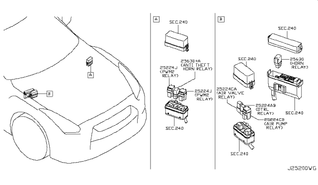 2014 Nissan GT-R Relay Diagram 1