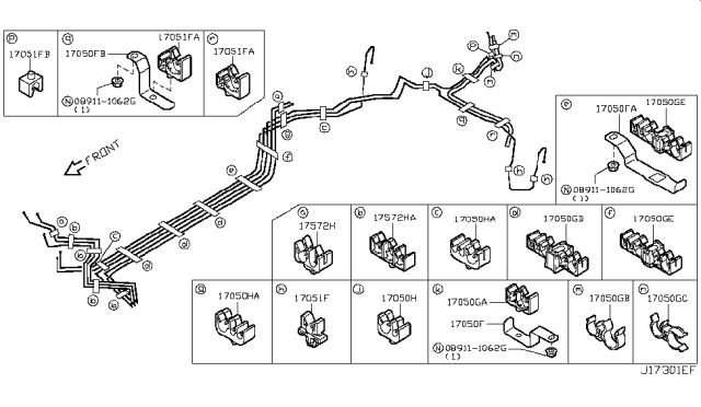 2015 Nissan GT-R Fuel Piping Diagram 1