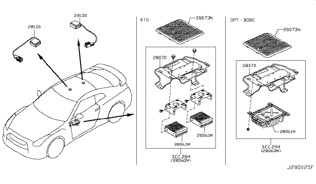 2017 Nissan GT-R Amplifier-Av Diagram for 28061-62B2A