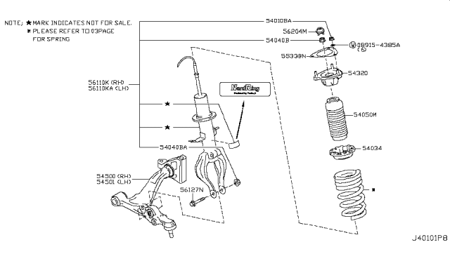 2013 Nissan GT-R Front Suspension Diagram 3