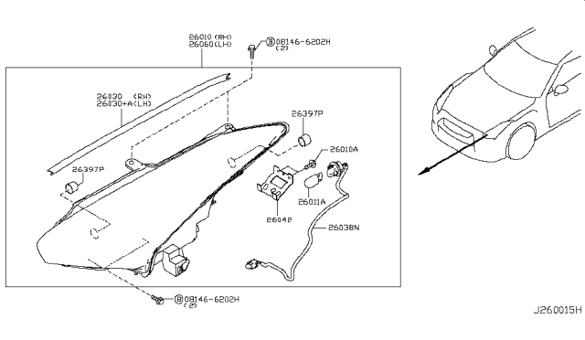 2018 Nissan GT-R Headlamp Diagram