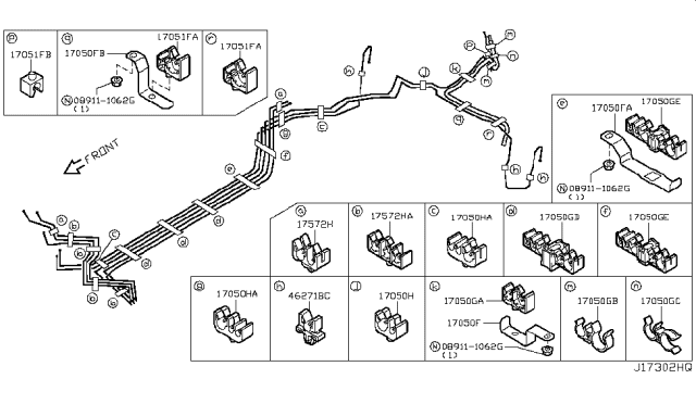 2019 Nissan GT-R Fuel Piping Diagram 1