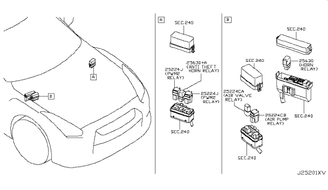 2010 Nissan GT-R Relay Diagram 1