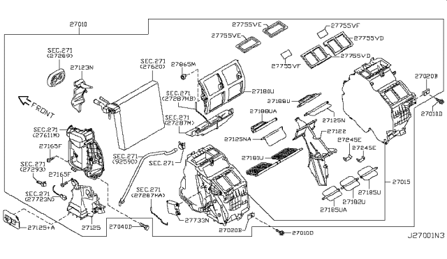 2010 Nissan GT-R Heater & Blower Unit Diagram 4