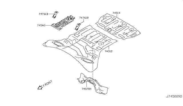 2012 Nissan GT-R Floor Panel (Rear) Diagram