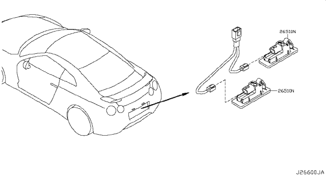 2019 Nissan GT-R Licence Plate Lamp Diagram 2