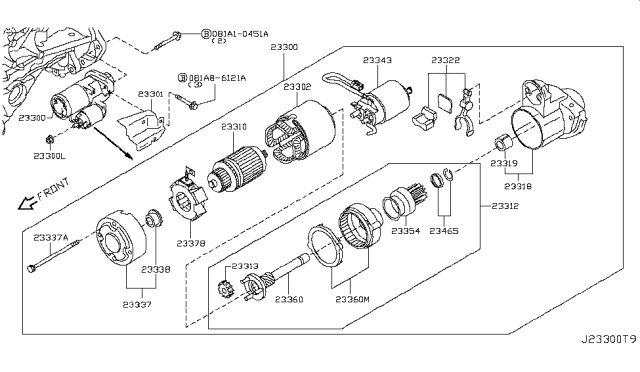 2015 Nissan GT-R Starter Motor Diagram