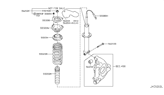 2016 Nissan GT-R Rear Suspension Diagram 1