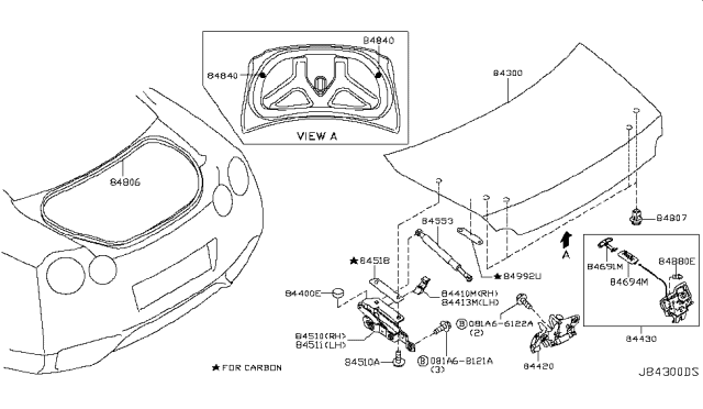 2017 Nissan GT-R Lid-Trunk Diagram for HDC00-62B1E