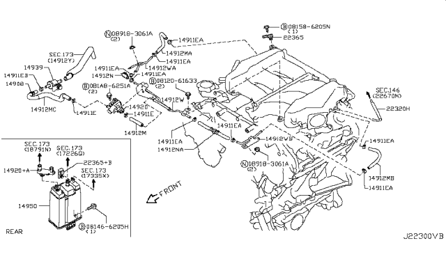 2009 Nissan GT-R Sensor-Boost Diagram for 22365-JF00A