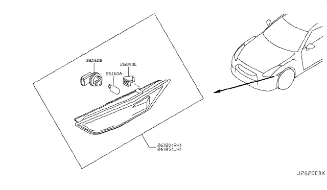 2017 Nissan GT-R Side Marker Lamp Diagram