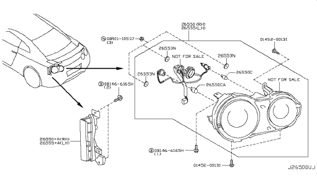 2018 Nissan GT-R Rear Combination Lamp Diagram