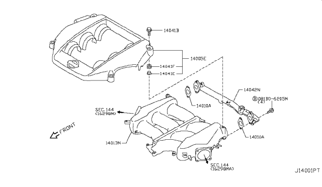 2009 Nissan GT-R Manifold Diagram 1