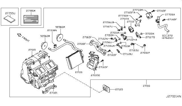 2009 Nissan GT-R Bracket-Actuator Diagram for 27750-JK60B