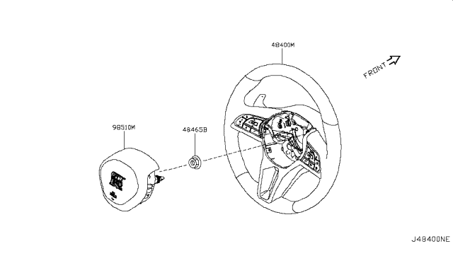 2016 Nissan GT-R Steering Wheel Diagram 1