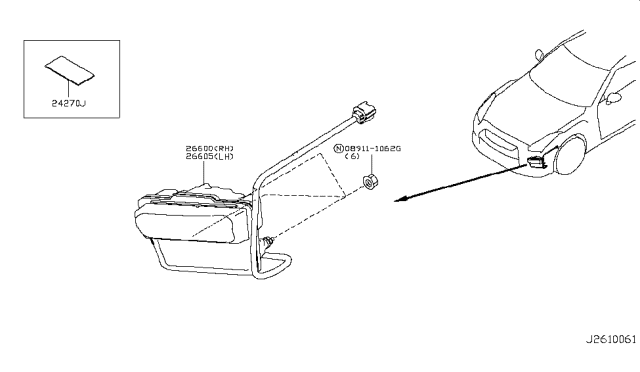 2019 Nissan GT-R Front Combination Lamp Diagram 2