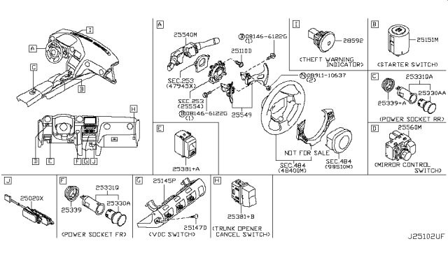 2018 Nissan GT-R Switch Diagram 4