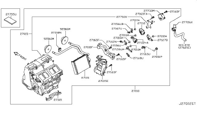 2017 Nissan GT-R Heater & Blower Unit Diagram 4