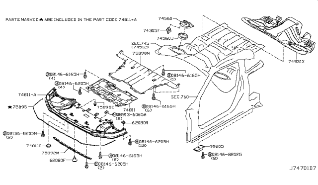 2016 Nissan GT-R Floor Fitting Diagram 3