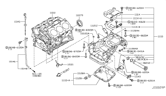 2012 Nissan GT-R Bolt Diagram for 081A8-6125M