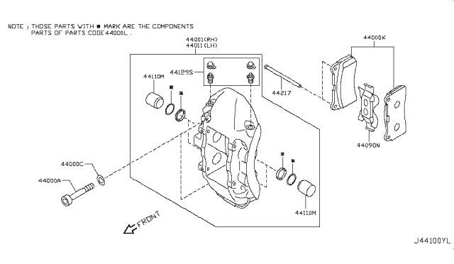 2012 Nissan GT-R Rear Brake Diagram 1