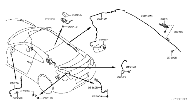 2009 Nissan GT-R Control ASY-Navigation Diagram for 25915-JF39C