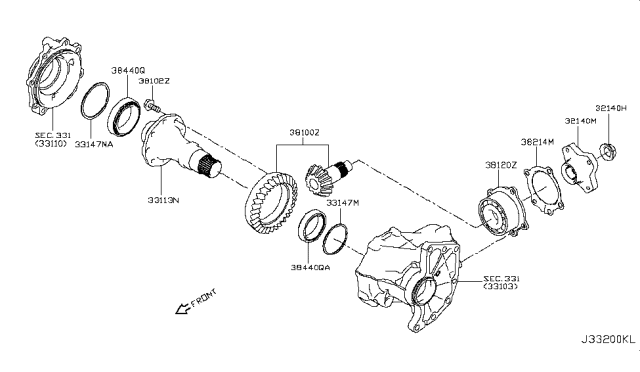 2019 Nissan Rogue Transfer Gear Diagram