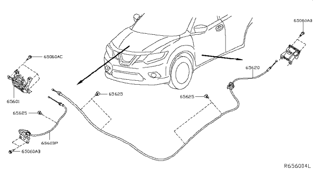 2018 Nissan Rogue Hood Lock Control Diagram 1