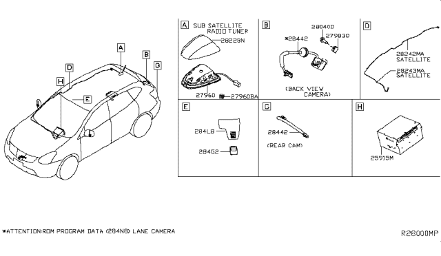 2018 Nissan Rogue Audio & Visual Diagram 2