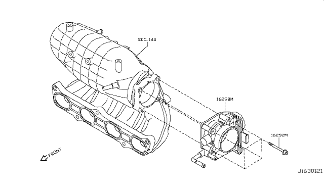 2018 Nissan Rogue Throttle Chamber Diagram