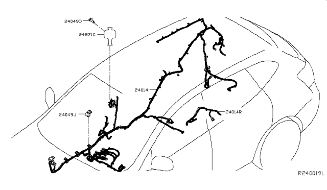 2017 Nissan Rogue Harness Assembly-Body Diagram for 24014-5HA0C