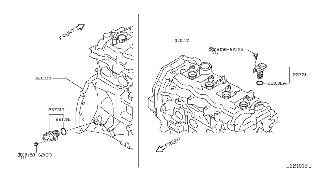 2018 Nissan Rogue Distributor & Ignition Timing Sensor Diagram