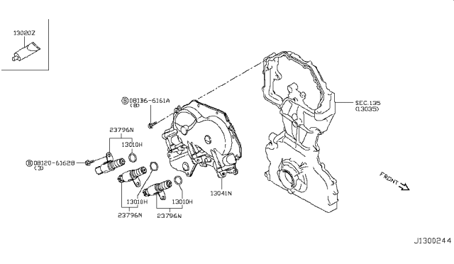 2016 Nissan Rogue Camshaft & Valve Mechanism Diagram 2