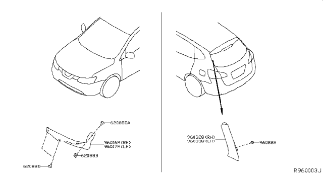 2016 Nissan Rogue Air Spoiler Diagram 2