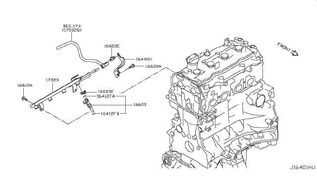 2018 Nissan Rogue Fuel Strainer & Fuel Hose Diagram