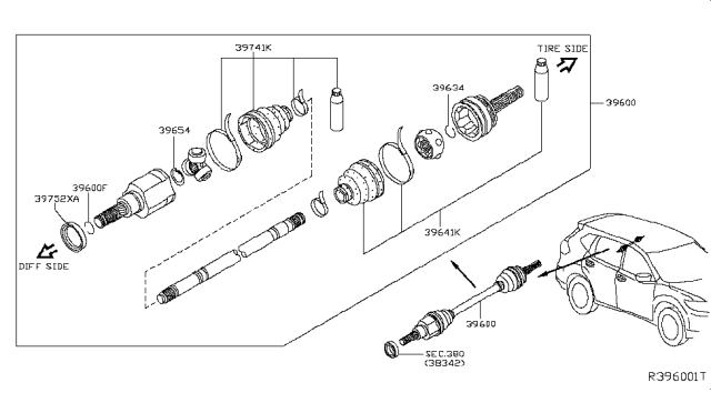 2014 Nissan Rogue Rear Drive Shaft Diagram 2