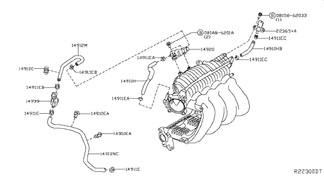 2019 Nissan Rogue Engine Control Vacuum Piping Diagram 2