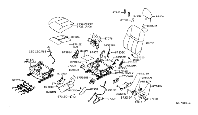 2019 Nissan Rogue Front Seat Diagram 2