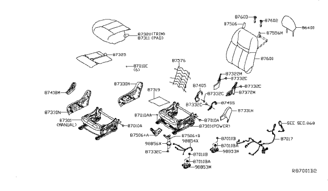 2018 Nissan Rogue Front Seat Diagram 4