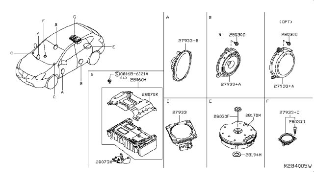 2017 Nissan Rogue Speaker Diagram 1