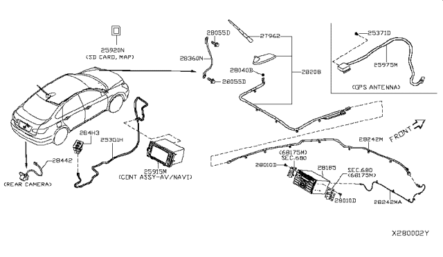 2015 Nissan Versa Sedan Audio & Visual Diagram 1