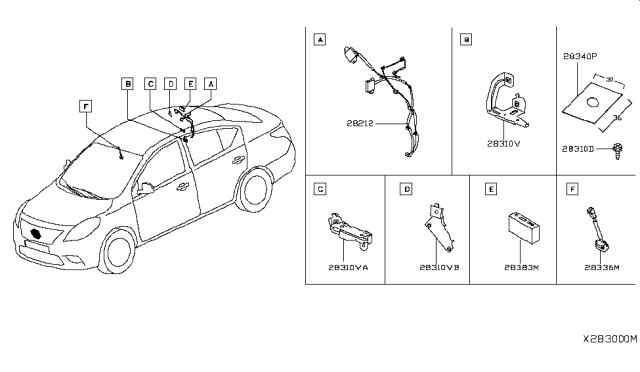 2013 Nissan Versa Telephone Diagram 2