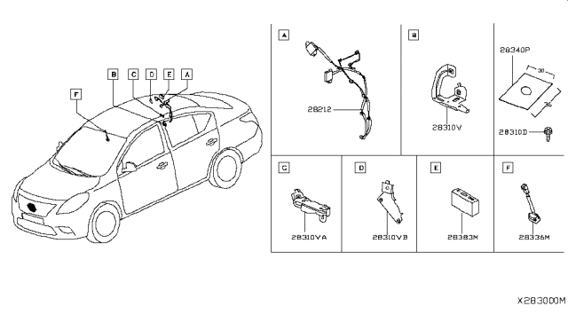 2012 Nissan Versa Telephone Diagram