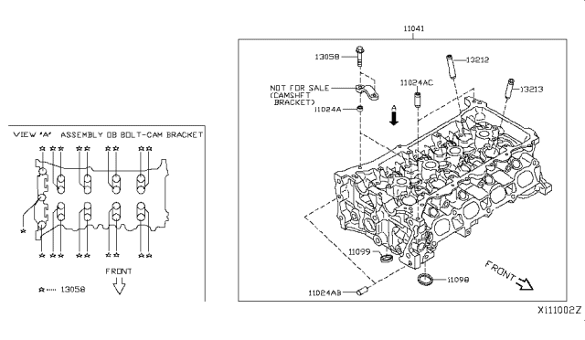 2013 Nissan Versa Cylinder Head & Rocker Cover Diagram 2