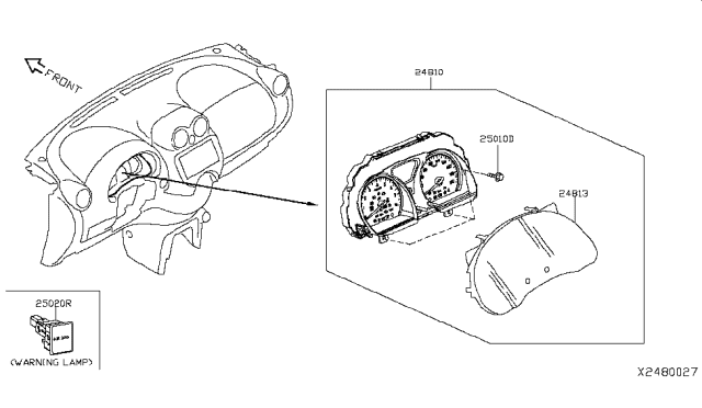 2015 Nissan Versa Instrument Meter & Gauge Diagram 3