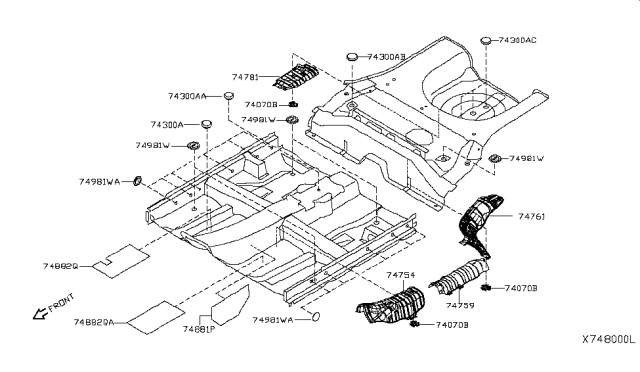2013 Nissan Versa Sedan Floor Fitting Diagram 1