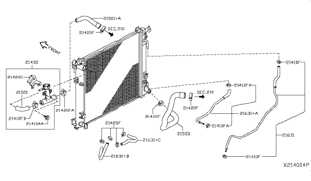 2013 Nissan Versa Radiator,Shroud & Inverter Cooling Diagram 2